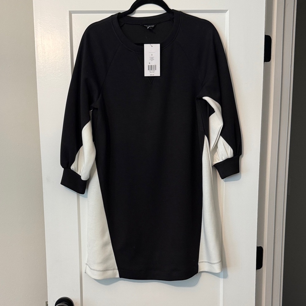 The Limited Black and White Colorblock Dress